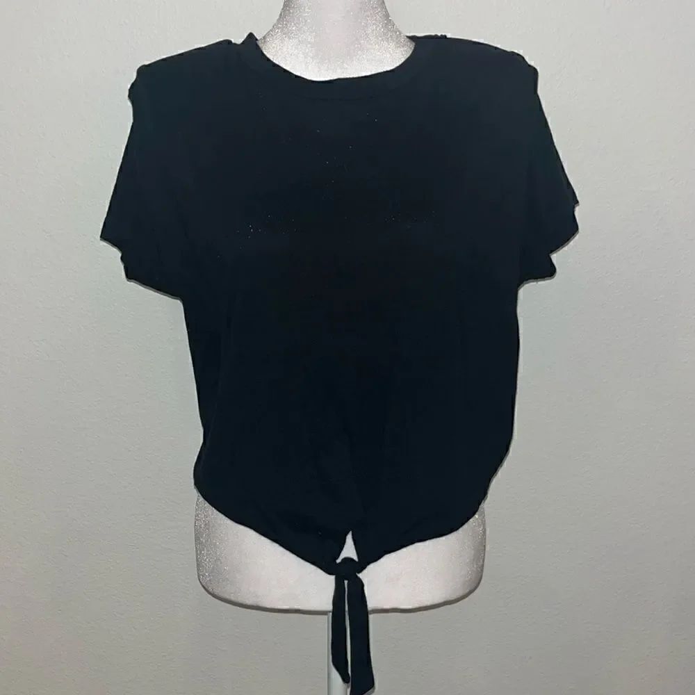 Allsaints Coni tie front tee - Picture 2 of 2